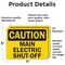 Signmission Main Electric Shut-Off Caution Sign, Vinyl Decal, 7in W x 5in L, 2PK OS-2PACK-CS-D-57-L-19202 - alternate 6